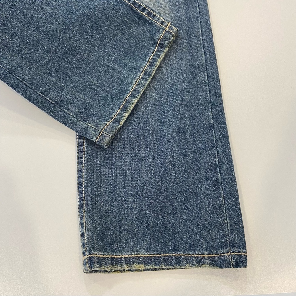 Classic silver Benny style Blue Denim Jeans NWT flap pockets ajustable waist 8 - Picture 6 of 14